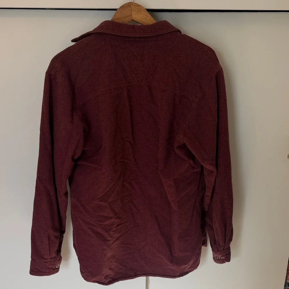 Rustic Ridge Men's Burgundy Button-Up - Picture 4 of 4